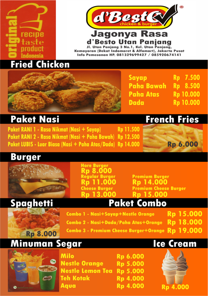 D'besto menu